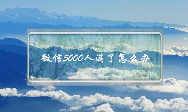 微信5000人满了怎么办(微信怎么加10000个人)