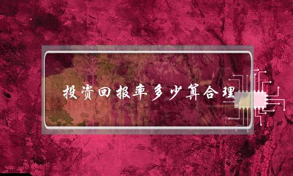 投资回报率多少算合理(投资20万一年回报多少合理)